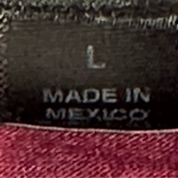 By & By Women's Size Large Burgundy White Floral Blouse Top Short Sleeve - Picture 10 of 12